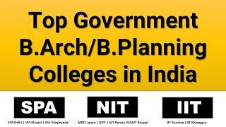 Top Government B.Arch/B.Planning Colleges in India | Career | Seats [B.Arch] [Jee Main] [Nata]