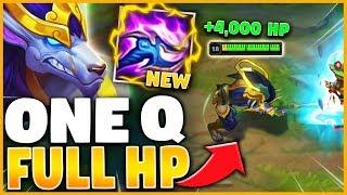 *FULL HP 0.5 SECONDS* ONE Q = 4,000 HEALTH (UNKILLABLE) - League of Legends