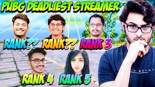 Top PUBG Streamers in India - Deadliest PUBG Streamers (Mortal, Dynamo, Kronten, HydraFlick)