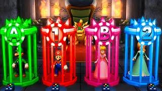 Mario Party The Top 100 MiniGames - Mario Vs Luigi Vs Peach Vs Daisy (Very Hard Cpu)