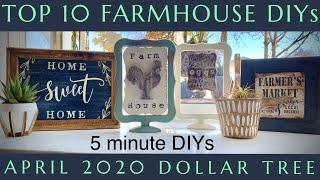 TOP 10 FARMHOUSE DIYS | FARMHOUSE HOME DECOR DIY | DOLLAR TREE DIYS 2020 *EASY*