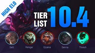 HIGH ELO LoL Tier List Patch 10.4 by Mobalytics - League of Legends SEASON 10