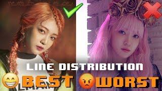 TOP BEST and WORST Line distribution of Kpop Girl-Groups PART 2