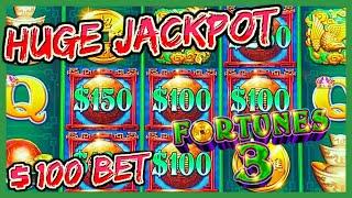 HIGH LIMIT Fortunes 3 - Echo Fortunes MASSIVE HANDPAY JACKPOT $10K+ ⭐️$100 BONUS ROUND Slot Machine