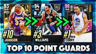 TOP 10 POINT GUARDS IN NBA 2K21 MyTEAM!!