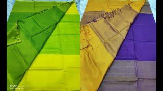 new arrival mangalagiri pattu  sarees plain off off with contrast blouse for best price