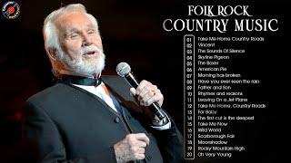 Top 100 Folk Rock Country Music With Lyrics  -  Kenny Rogers,John Denver,Cat Stevens,...