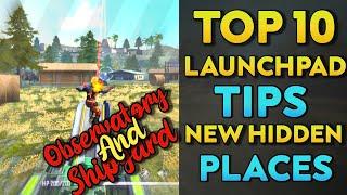 LAUNCHPAD TRICKS - TOP 10 TRICKS IN TAMIL | HIDDEN PLACE IN OBSERVATORY AND SHIPYARD | GUNAL FF