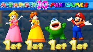 Mario Party 10 Minigames #25 Peach vs Daisy vs Spike vs Mario (Master Difficult)