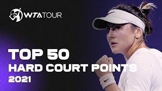 WTA Greatest Hits | Top 50 Hard Court Points of 2021! 