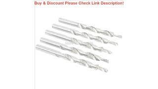 Top 5pcs 10mm Manual Twist Step Drill Bit Drill Guide for Door Frame Processing Shank Dia (Back End
