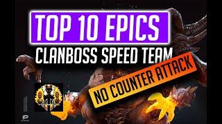 RAID: Shadow Legends | Top 10 Epics for Speed team for Clan boss, no Counter Attack!