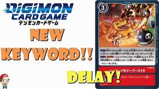 New Keyword Explained! 1st Digimon TCG Card with Delay! (Digimon TCG News)