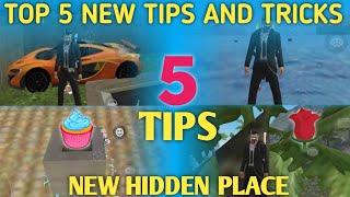 TOP 5 NEW TIPS AND TRICKS / NEW HIDDEN PLACE /IN FREE FIRE / SHAHED KHAN GAMING