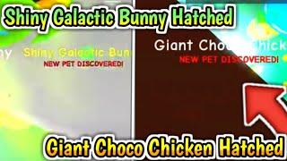 Top 5 Kids Hatched Giant Choco Chicken & Shiny Galatic Bunny In Bubble Gum simulator!