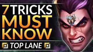 7 SECRETS of a TOP LANE GOD - Best Tips and Tricks You MUST ABUSE - League of Legends Pro Guide