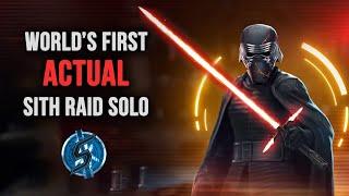 World's first ACTUAL single team heroic Sith raid solo (sorry Ahnald) | Star Wars: Galaxy of Heroes