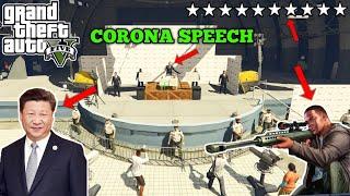 GTA 5 : Franklin killing China's president | Corona Speech In Los Santos