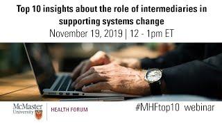 Top 10 insights about the role of intermediaries in supporting systems change