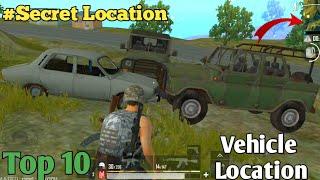 Top 10 Secret vehicle Location Place in Pubg Lite | vehicle Location | Erengel Map