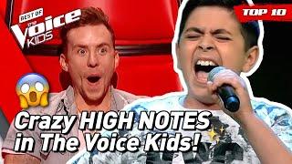 TOP 10 | OUTSTANDING HIGH NOTES in The Voice Kids! 