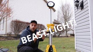 BEST WORK LIGHT EVER! This Dewalt 20v Cordless Tripod light is a must see beast! #dewalt