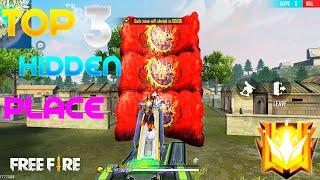TOP 3 HIDDEN PLACE  FREE  FIRE |  SECRET PLACE IN FREE FIRE | FF