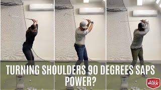 TURNING SHOULDERS 90 DEGREES CAN SAP POWER FROM GOLF SWING?? Golf WRX