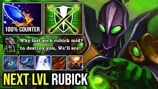 NEXT LVL RUBICK MIND BREAKING CASTING SPELL - 100% COUNTER MEEPO MID TOP RANK DotA 2