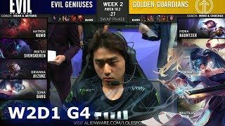 Evil Geniuses vs Golden Guardians | Week 2 Day 1 S10 LCS Spring 2020 | EG vs GG W2D1