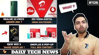 Jio-Voda-Airtel No Service,Realme X3 Price,Arogya Setu App Privacy Issues,IQOO Neo 3 144Hz,Oneplus Z