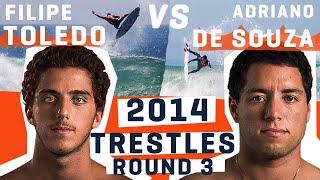 Filipe Toledo VS Adriano De Souza Battle it out in SUPER RIPPABLE at the 2014 Hurley Pro Trestles