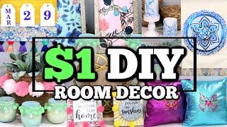 $1 DIY DOLLAR STORE (super easy!) BOHO ROOM DECOR IDEAS | DORM ROOM DECOR