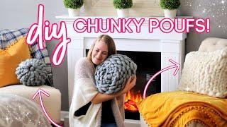 BIG Chunky Pouf Pillows... you can make FAST! 