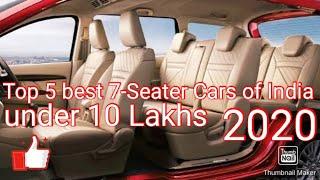 Top 5 best 7-seater Cars under 10 Lakhs in India. Price and Engine specifications.