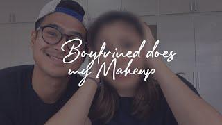 BOYFRIEND DOES MY MAKE UP CHALLENGE | Mika Reyes