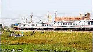 Non Stop Subarna Express Passing Tongi Rail Curve Bangladesh Railway । নন স্টপ সুবর্ন এক্সপ্রেস