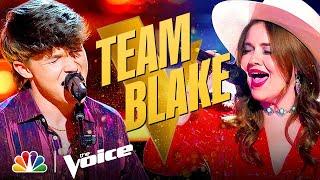 Carson Peters and Lana Scott Deliver Country-Tinged Performances | The Voice Knockouts 2021