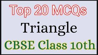 Top 20 MCQs Triangle