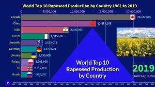 World Top 10 Rapeseed Production by Country