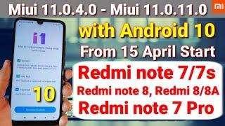 Miui 11.0.4.0 to 11.0.9.0 new stable update with android 10 update | Redmi note 7/7s, Redmi note 8