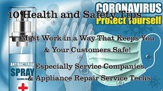 CORONAVIRUS - 10 Health and Safety Tips | Service Companies | Appliance Repair Service