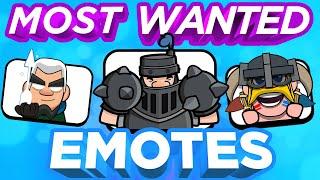 Top 10 Most WANTED Emotes in Clash Royale! (2020) | Part 1