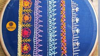 Tutorial no -688 | Hand embroidery 2021|Decorative stitches for borderline/Daman part /Dress edges