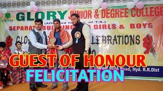 FELICITATION OF ALI SIR AT GLORIFICATION DAY 2020