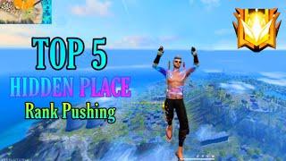 TOP 5 HIDDEN PLACE IN FREE FIRE || TOP 5 HIDDEN PLACE IN BERMUDA MAP || RANK PUSH TIPS AND TRICKS