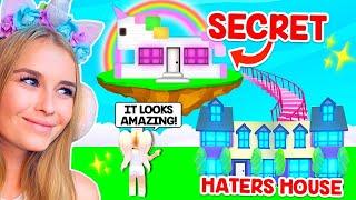 BUILDING A *NEW* SECRET House On Top Of Our HATERS MANSION In Adopt Me! (Roblox)