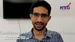 Himanshu Nagpal, AIR 26, UPSC CSE 2018-19, KSG India