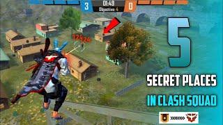 TOP 5 CLASH SQUAD SECRET PLACE FREE FIRE || Part-1 || Tips and Tricks Garena free fire