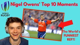 AMERICAN'S First Time Reaction to NIGEL OWENS' Top 10 MOMENTS! 